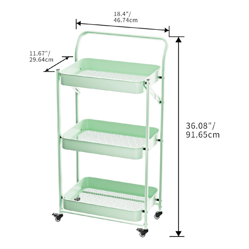 Chariot roulant pliable, Vert