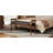 Valmont Mid-Century Modern PU Leather Button-Tufted Upholstered Bench with Gold-Accent Legs-1664128080