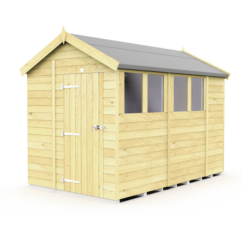 6ft x 11ft Apex Shed - Single Door with Windows