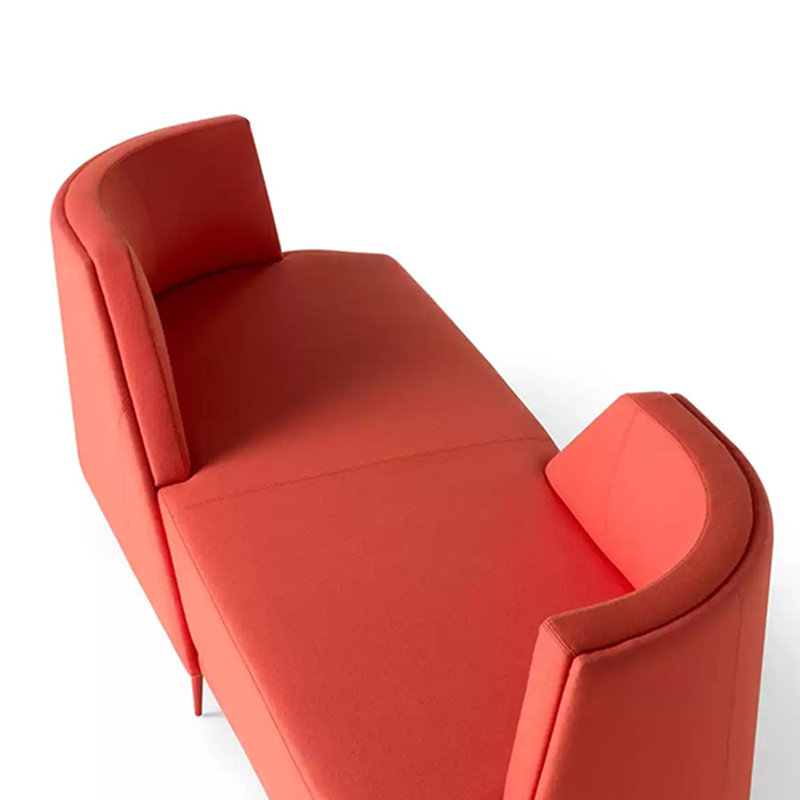 Élégante chaise en similicuir, Rouge, Rouge