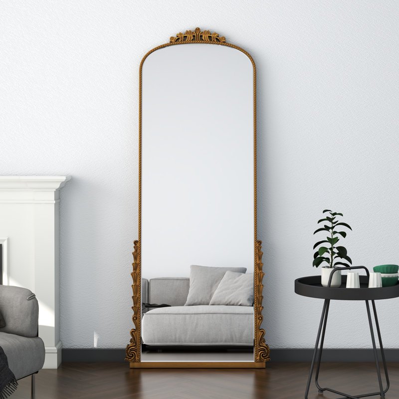 Canora Grey Rudney Arch Gold Full Length Mirror 67''H