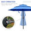 Parasol d'extérieur 9 pi 3 po, bleu foncé - Parasol avec manivelle et inclinaison pour patio, terrasse, toit ventilé pour patio, terrasse
