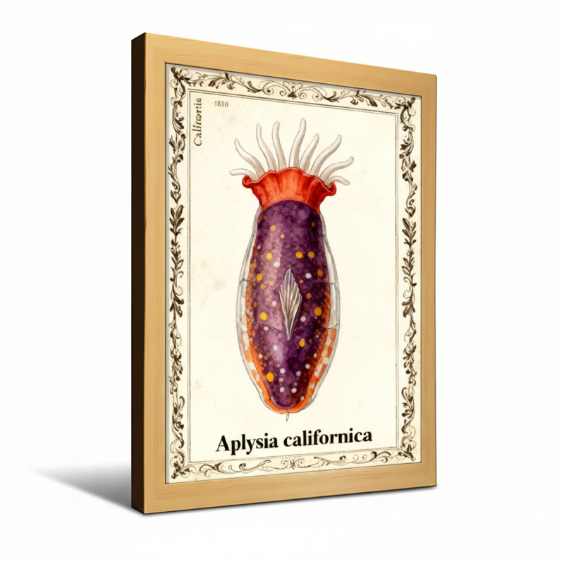 Reproduction d'art limace de mer animaux Aplysia California, H 24 po x l 16 po, Toile tendue, Ne s’applique pas