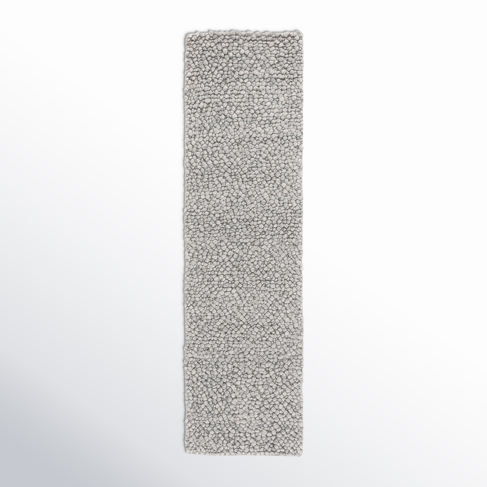 Aaliyah Light Grey Hand-Woven Rug, Runner 2'3" x 8'