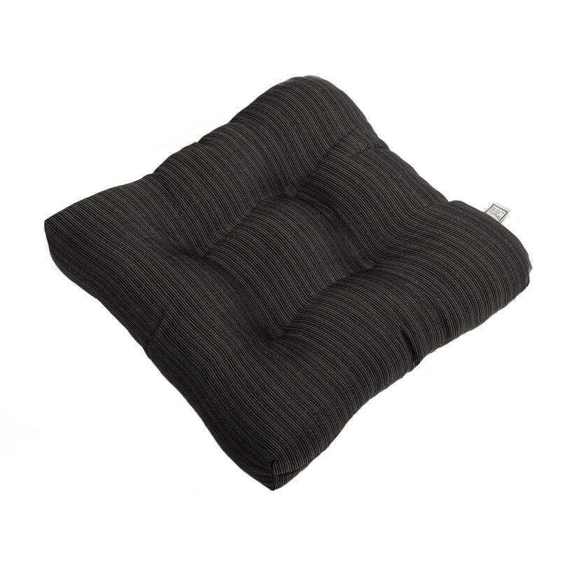 Coussin de siège réversible avec coutures annulaires faites à la main, rembourré de fibre de polyester vierge blanche.
