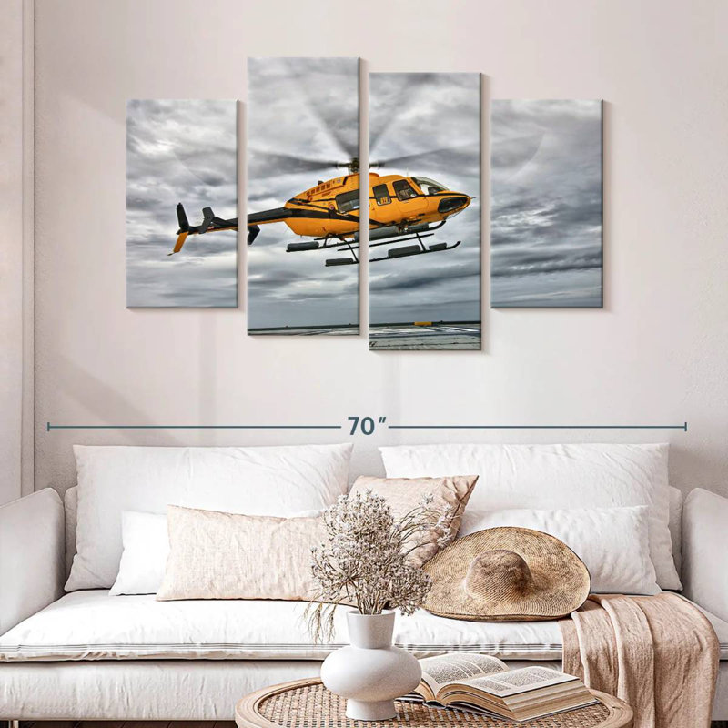 Hélicoptère Mehar Bell 407, H 32 po x l 52 po