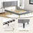 Costway Bed Frame Modern Platform Bed With Linen Upholstered Wingback Headboard-403647900