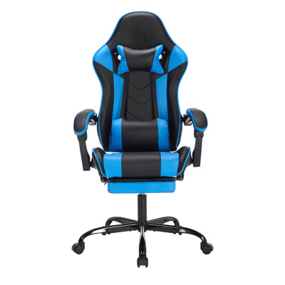 Westley PU Leather Gaming Chair with Adjustable Recline, Headrest & Footrest