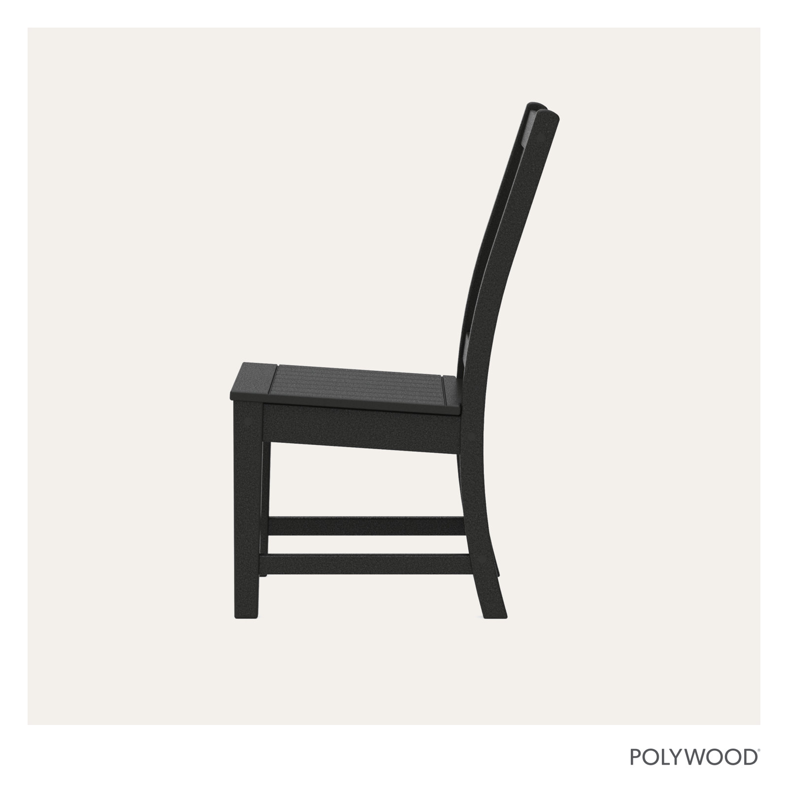 POLYWOOD Dining Side Chair, Black