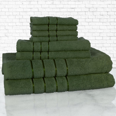 8 Piece 100% Cotton Towel Set