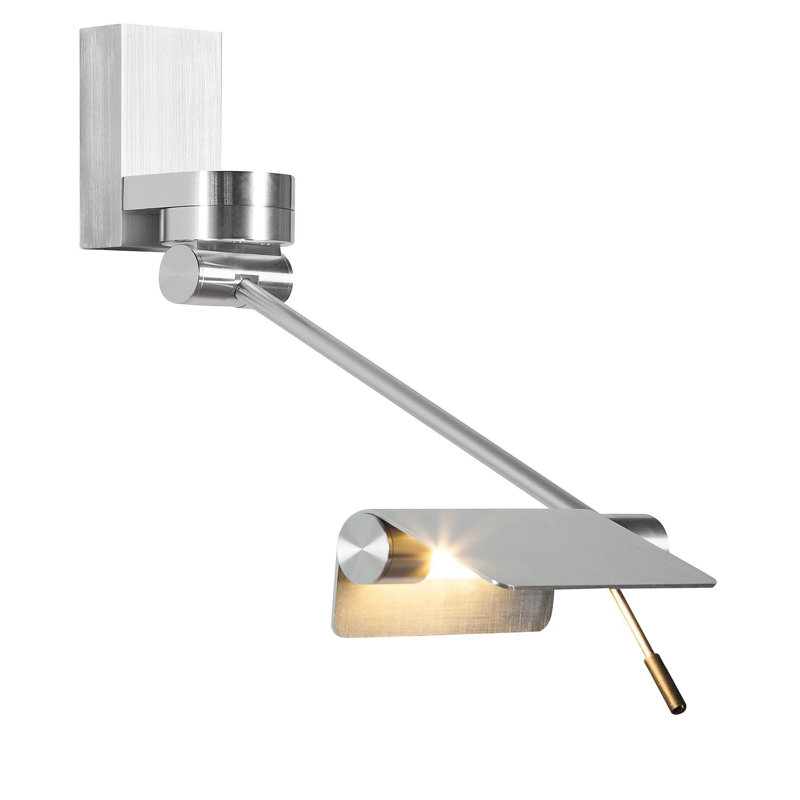 Jaquan 1-Light Swing Arm, Brushed aluminium