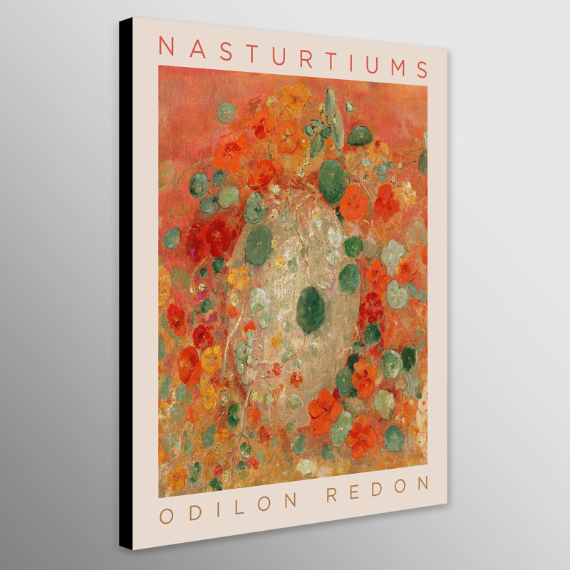 Nasturtiums by Odilon Redon - Wrapped Canvas Art Prints, 117 cm H x 84 cm W
