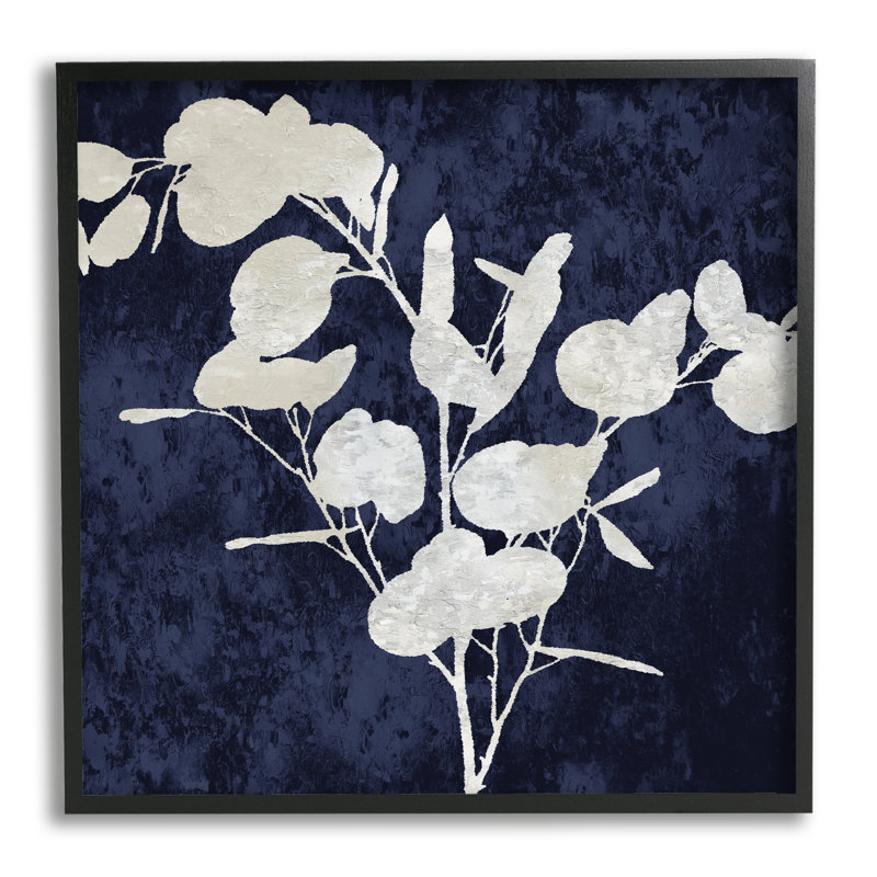 «Abstract Plant Leaves Modern Botanical Shapes» par Danielle Carson - cadre flottant, impression sur toile