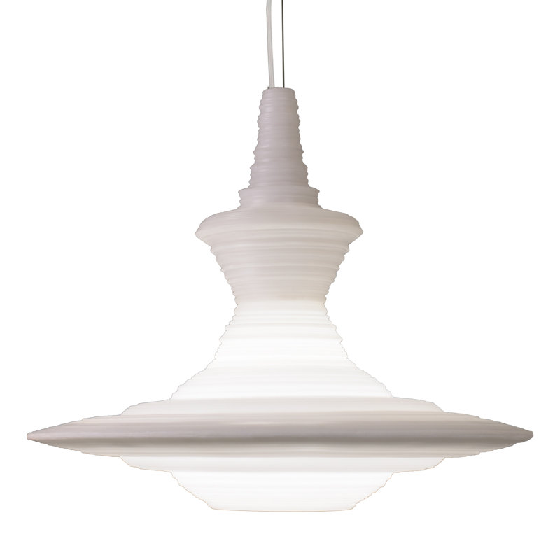 Luminaire suspendu géométrique 1 lumières unique Stupa, Blanc