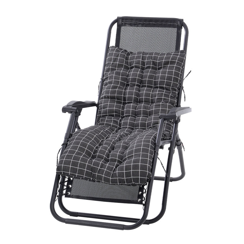 Seat Cushion, Black, 125cm W x 48cm D