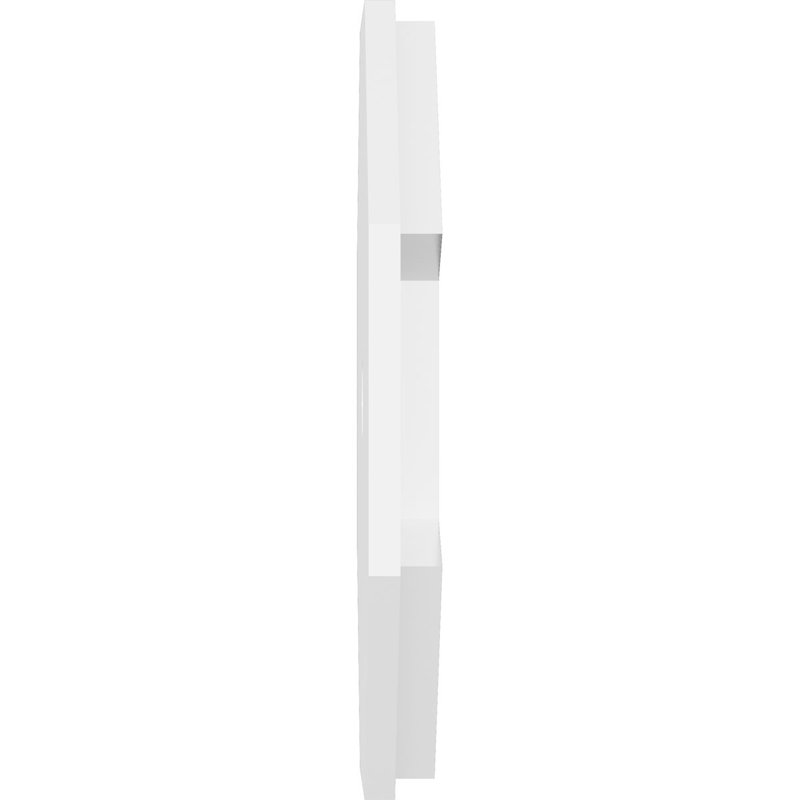 16" White PVC Contemporary Square Ceiling Medallion