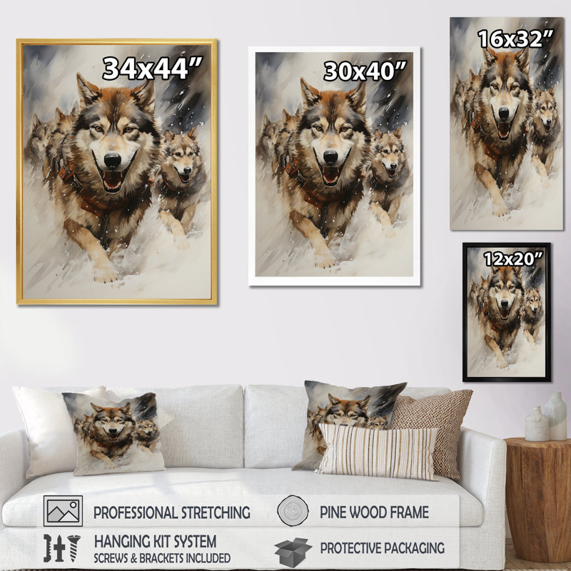 «Uintonia Alaska Arctic Adventure», reproduction d'art sur toile, Cadre naturel flottant, H 32 po x l 16 po x P 1 po