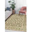 Tapis décoratif vert marocain beige en polyester doux au toucher-766384478