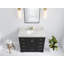 Boston 42 po X P 22 po De meuble-lavabo simple en fer forgé Quartz-108493147
