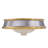 Nantucket Sinks Regatta 19'' White/Gold Fireclay Circular Bathroom Sink
