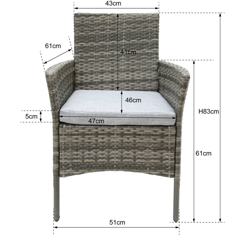 Twitchell Rattan 4 - Person Seating Group with Cushions