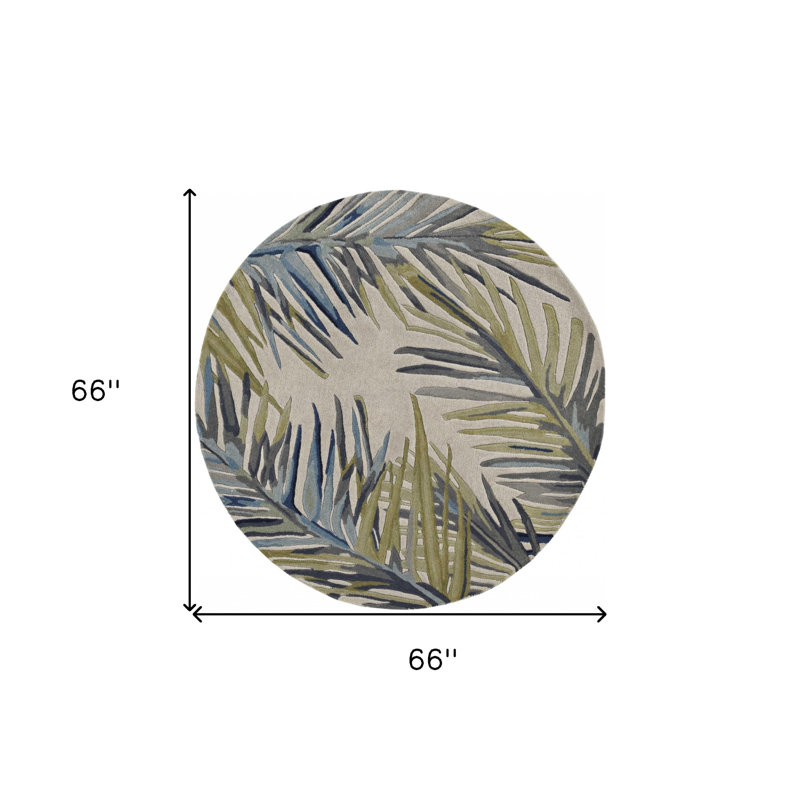 Tapis tropical touffeté à la main 5 pi