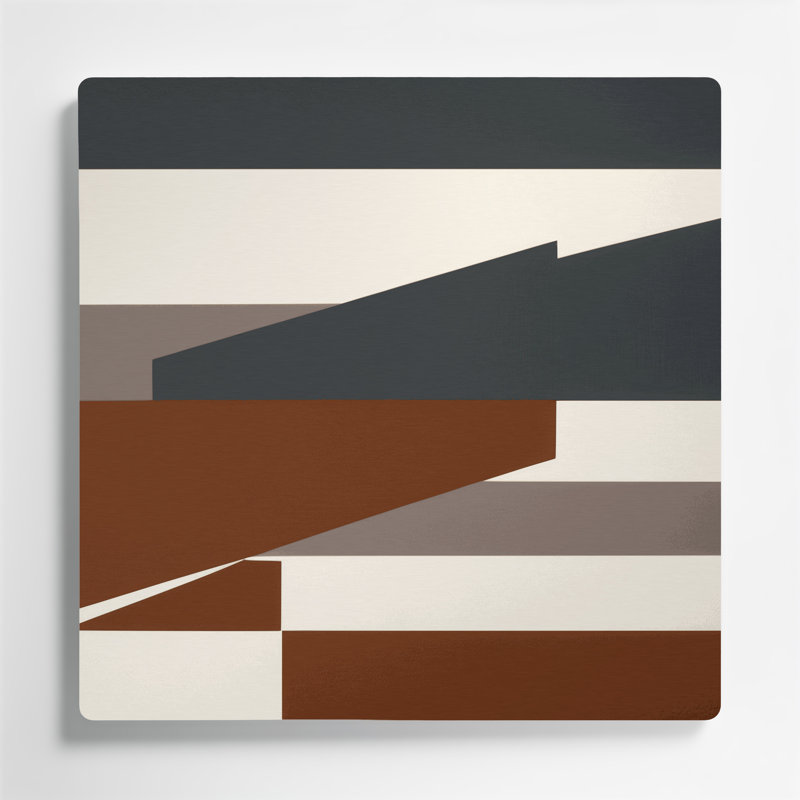 Minimalisme 6, art mural en métal brun, H 12 po x l 12 po