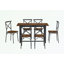 Ensemble de table et de chaises de salle à manger modernes de style industriel brun en MDF et acier (comprend la table et les chaises) pour les repas en famille-1748100778-1748100773