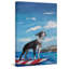 Surfboard Frenchie by Eyre Tarney - Wrapped Canvas Painting-1665315005