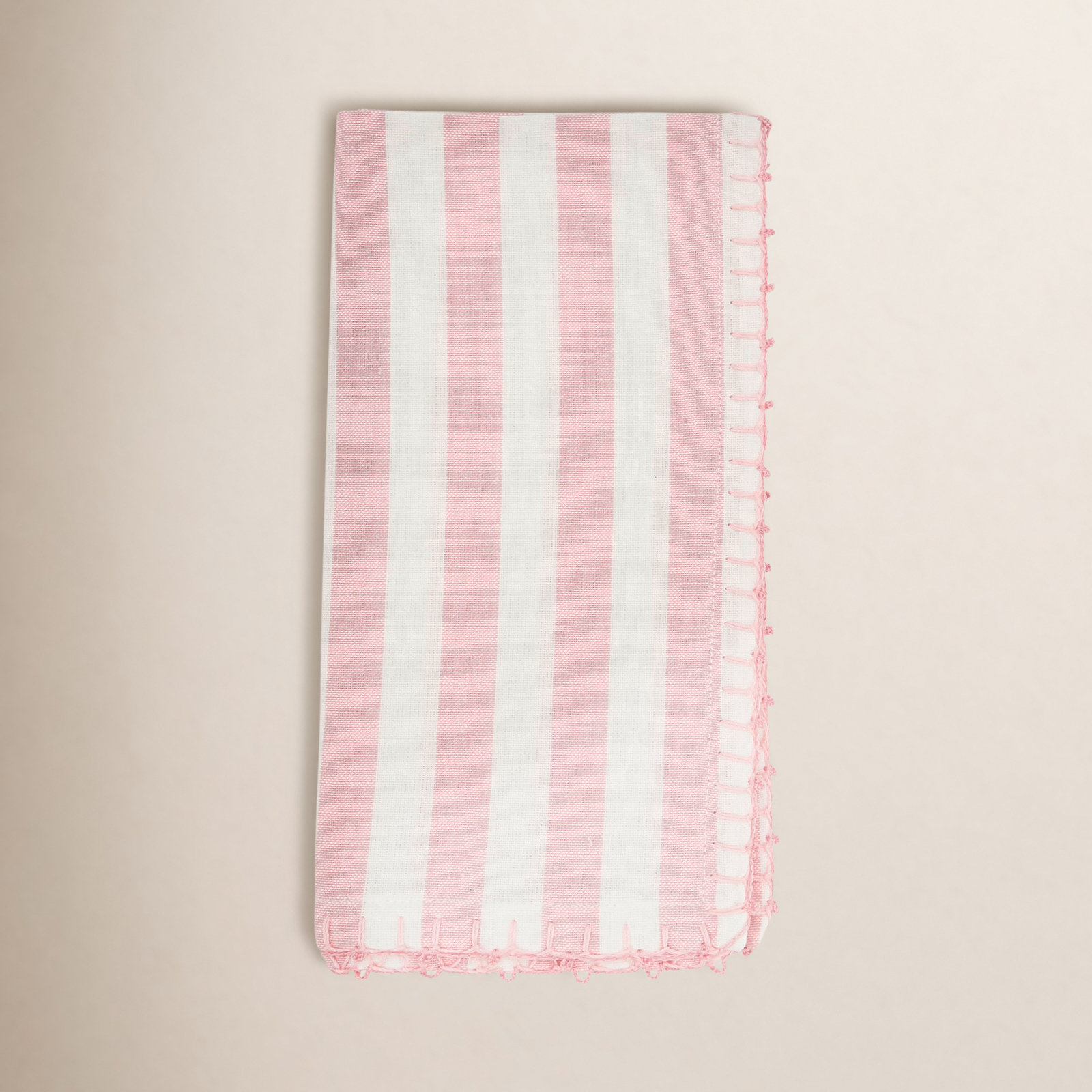 Oxford Reversible Cotton Napkin, Pink