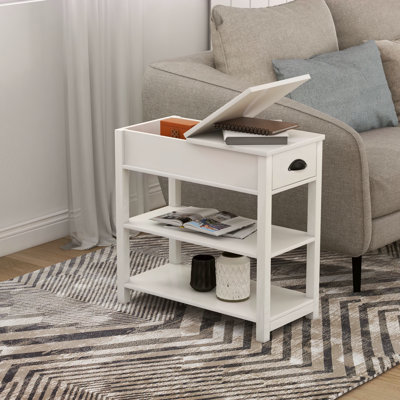Table étroite avec tiroirs et cloison inférieure