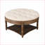Repose-pieds surdimensionné à 2 niveaux capitonné imperméable avec rangement capitonné beige | Structure en bois | Beige / blanc-1088930240-1088930242