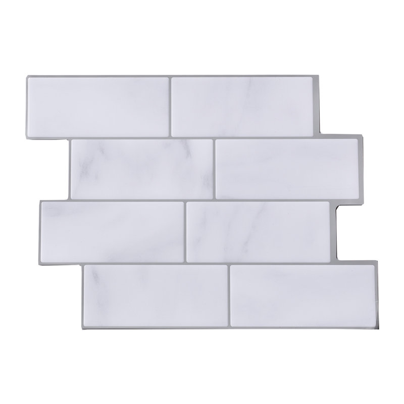 Dosseret en vinyle auto-adhésif Tack Tile, Blanc
