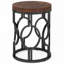 Table d'appoint ronde 20 "avec structure ajourée en métal