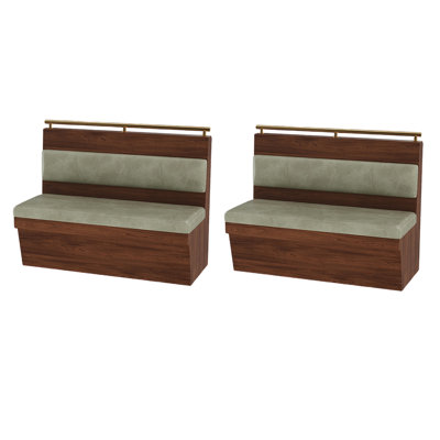 Banc rembourré en similicuir Retro Casual