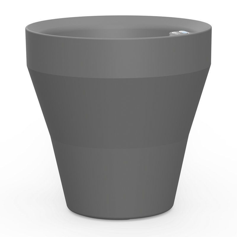 TruDrop Rim Modern Self Watering Plant Pot, Slate, 30" H x 30" W x 30" D