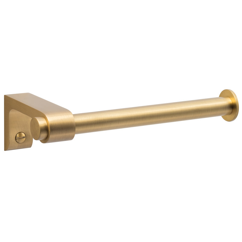 Sedona Single Post Paper Holder, Satin Brass