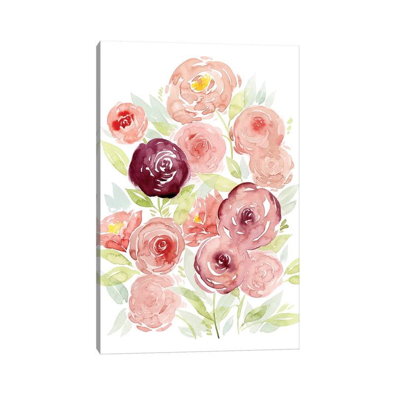 Rosen Garden II by Grace Popp - Wrapped Canvas Rectangle Painting, 30.48cm H x 20.32cm W x 1.91cm D