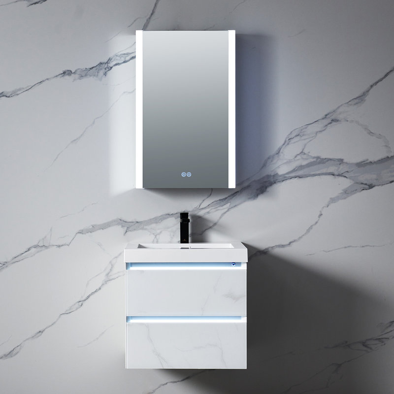 LED Medicine Cabinet – Recessed or Surface Mount Lighted Mirror Cabinet with Defogger, Adjustable Brightness, Soft Close, Storage Shelves – Modern Bathroom Organizer