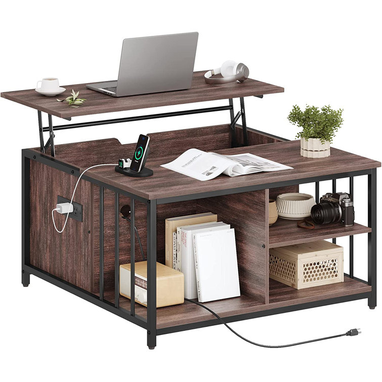 Signature Havalance Lift-Top Home Office Desk with Outlets and USB