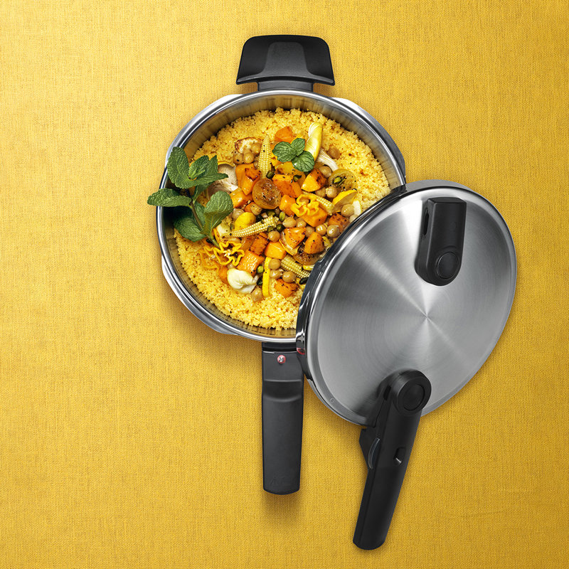 Vitaquick® Premium Pressure Cooker, 10.6 Quart With Steamer Insert And Tripod, 9.8" H x 11.4" W x 18.5" D