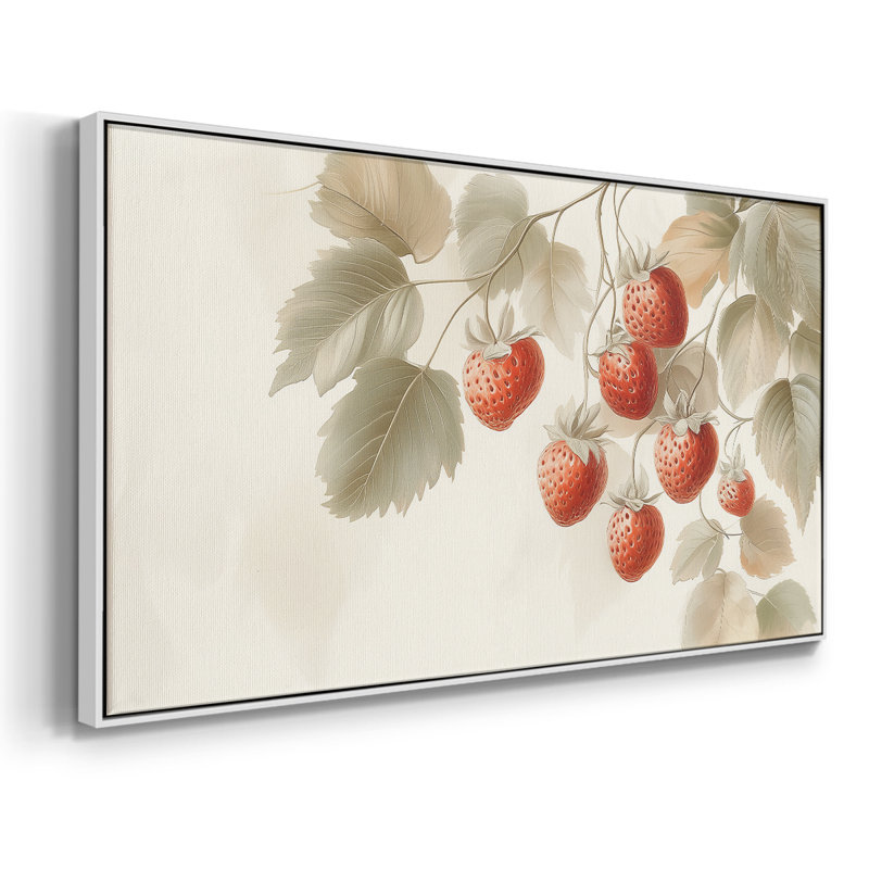 Botanical Series-CECX- Toile tendue avec châssis tendue, prête à être accrochée, H 25 po x l 49 po, Blanc