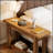 2-Tier Foyer Table With Rustic Charm And Spacious Storage, Perfect For Entryways And Living Rooms-1585063260