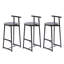 Ensemble de 3 tabourets de bar 27 po H 27 po avec repose-pieds moderne