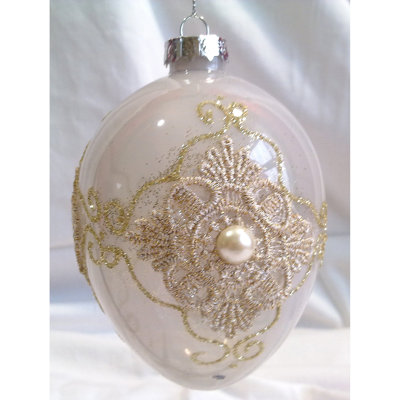 5.25'' Handmade Glass Holiday Shaped Ornament