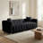 83.4" Mid-Century Sofa Couch, 3 Seater Sofa With Two Pillows-1757017550