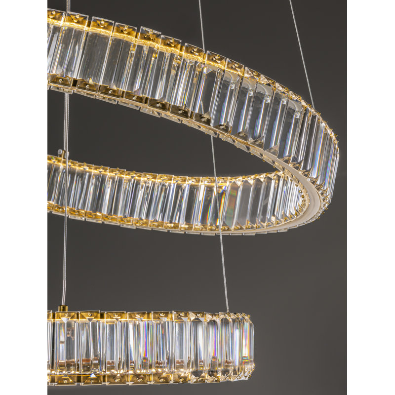 2 - Light Cylinder LED Chandelier