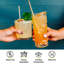 Tige de blé cocktail buvant des pailles