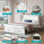 Grand lit escamotable avec rangement et matelas USB-780183794