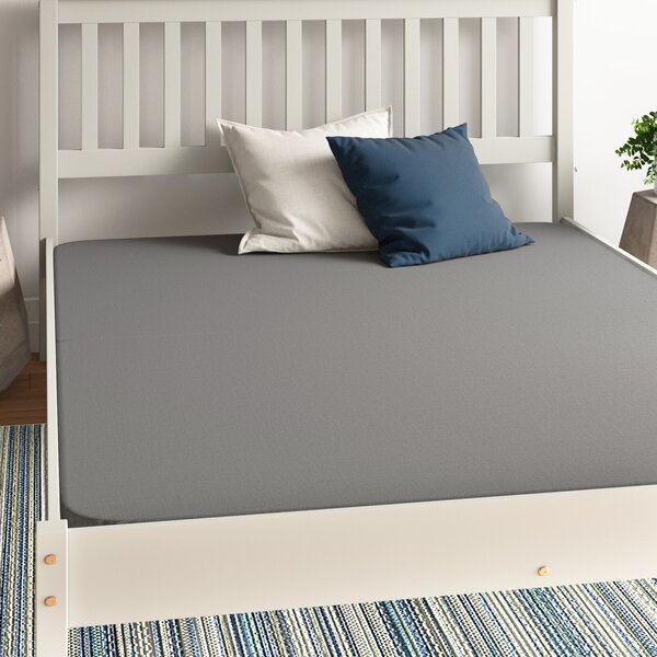 DVALA Fitted sheet, light gray, Full/Double - IKEA